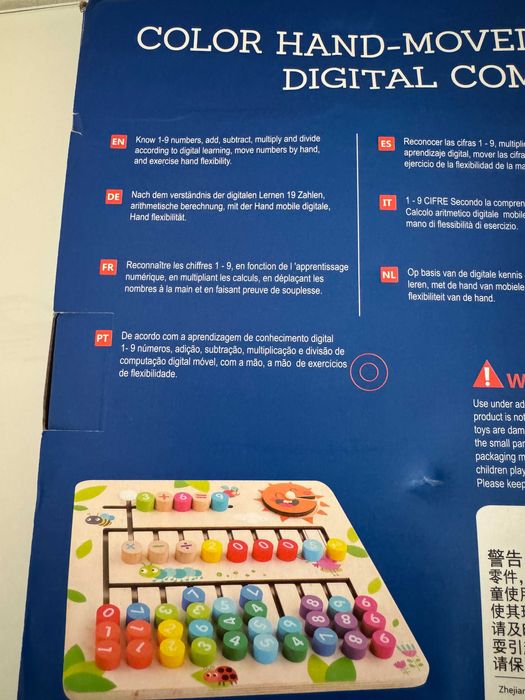 Jogo em madeira para calculo manual