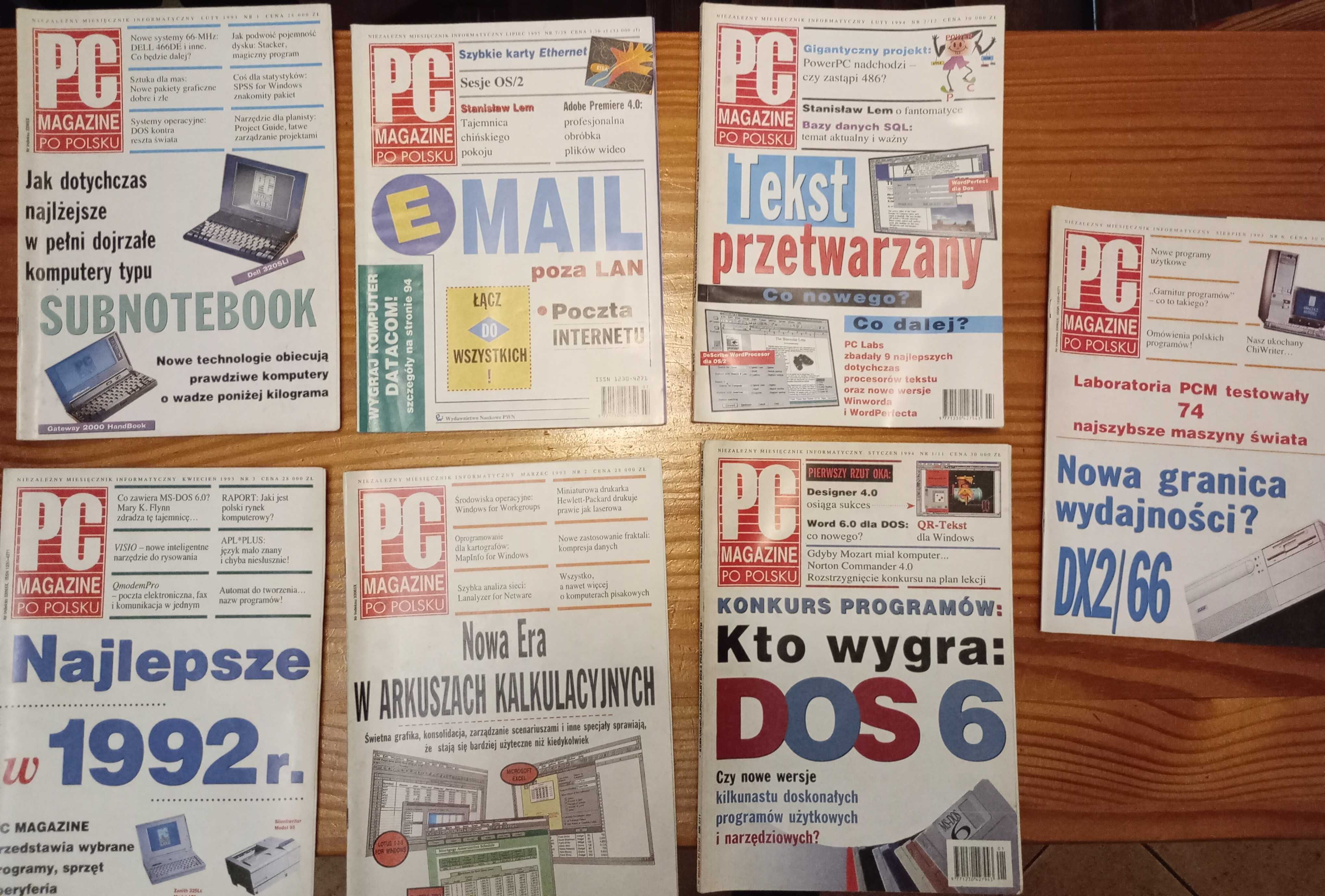 Stare czasopisma BAJTEK, Komputer, Mikroklan, CHIP, PC-MAGAZINE, IKS