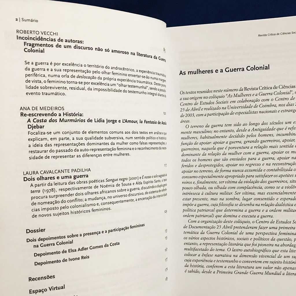 AS MULHERES E A GUERRA COLONIAL Revista Crítica de Ciências Sociais