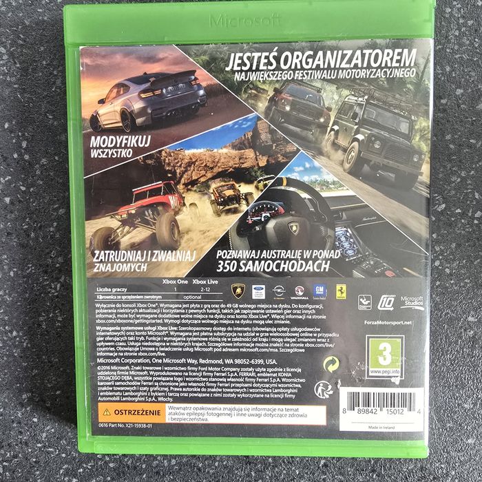 Forza Horizon 3 xbox one wersja PL czytaj opis