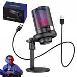 Gamingowy Mikrofon RGB z Przycisk Mute i Pop Filtrem