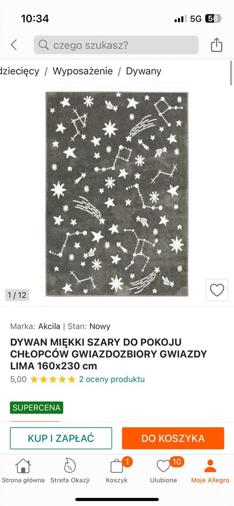 Dywan do pokoju dziecięcego 160x230