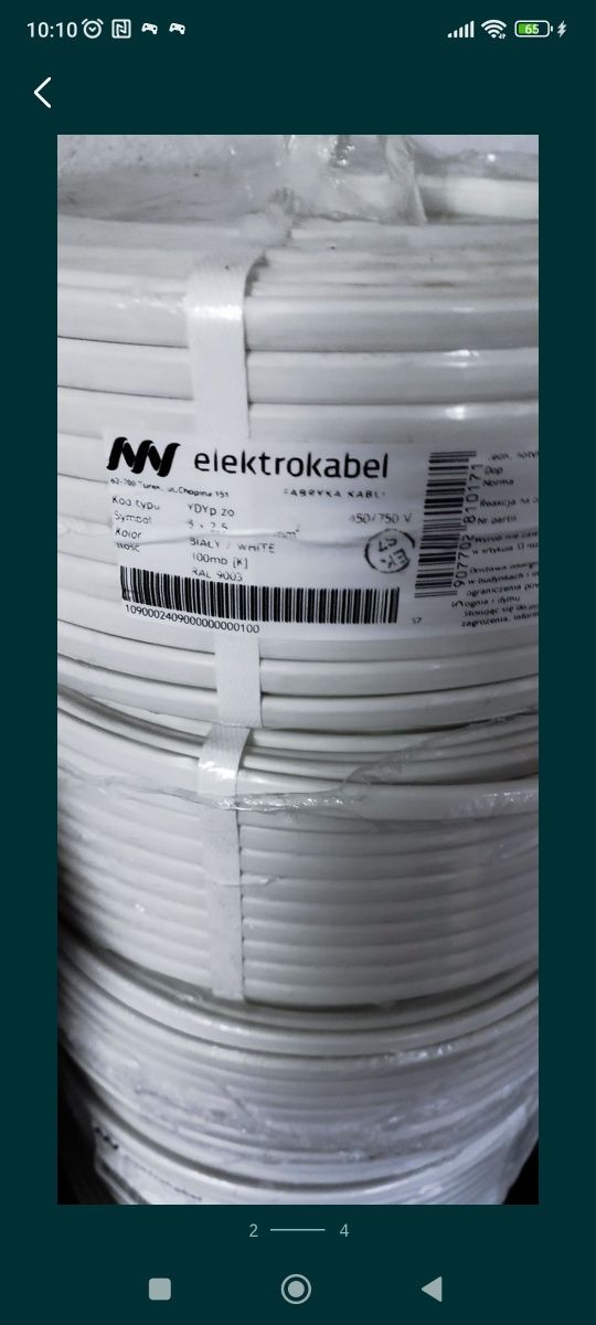 Sprzedam kable elektorkabel 1,5 i 2,5