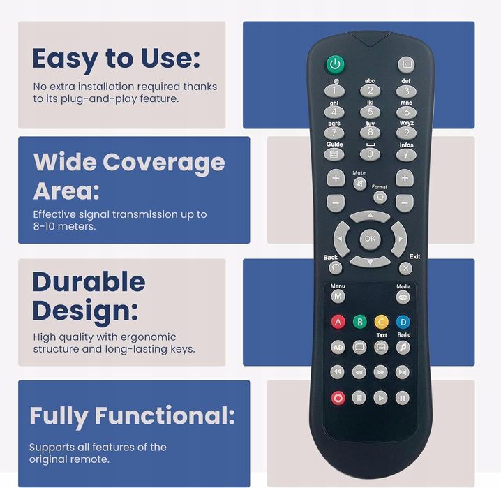 Pilot Philips Sterowania Do Dekoderów Philips Dsr 3031T Oraz Dsr 3031F