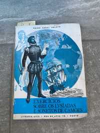 Livro antigo de exercícios sobre os LVSÍADAS E SONETOS DE CAMÕES