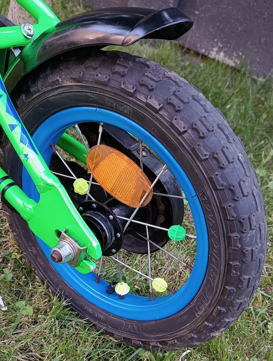 Rowerek Kross na alu ramie w zestawie kółka+ kijek/12"