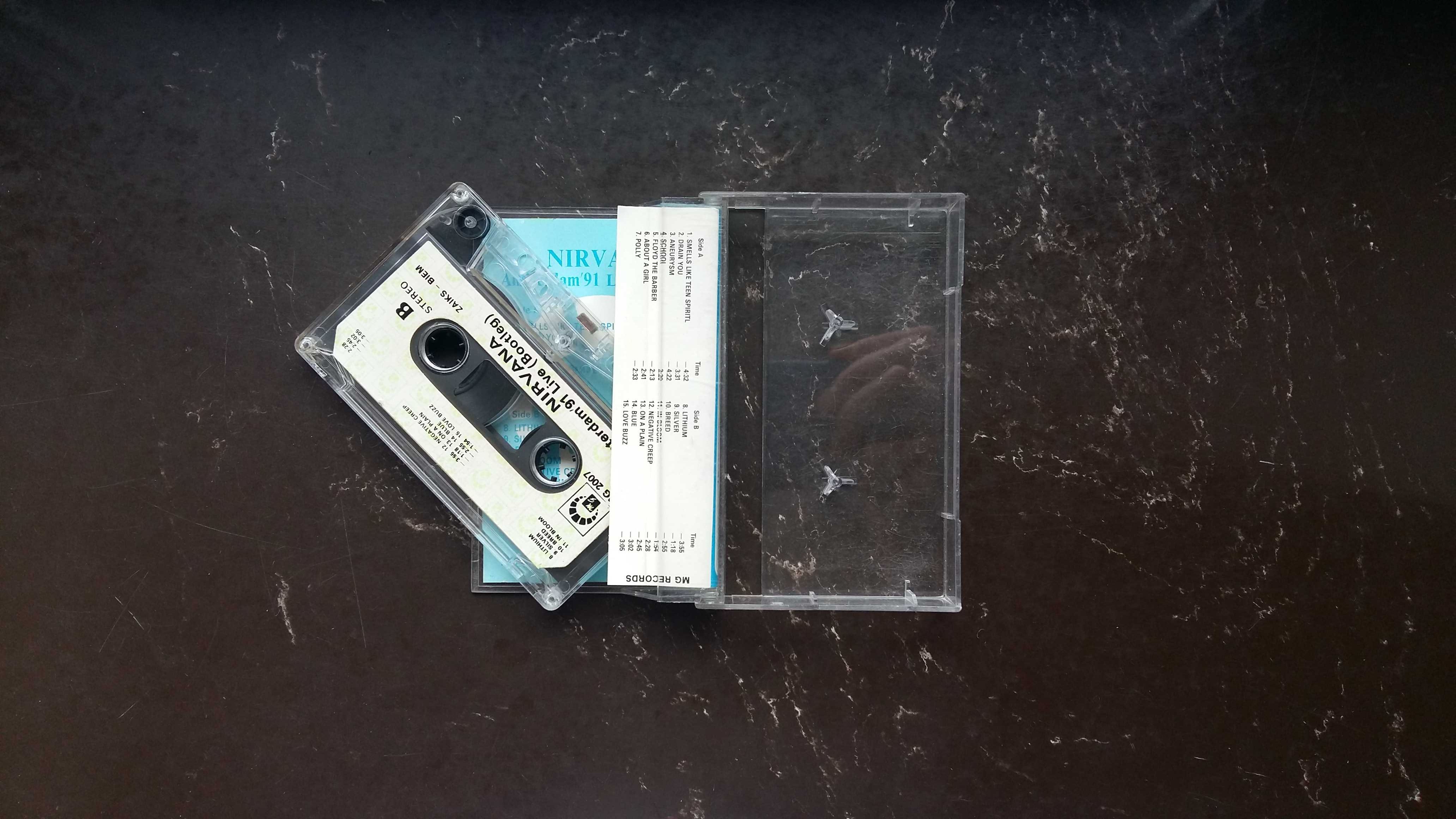 Kaseta magnetofonowa Nirvana- Amsterdam '91 ,Live (Bootleg) ,Wyd. Mg