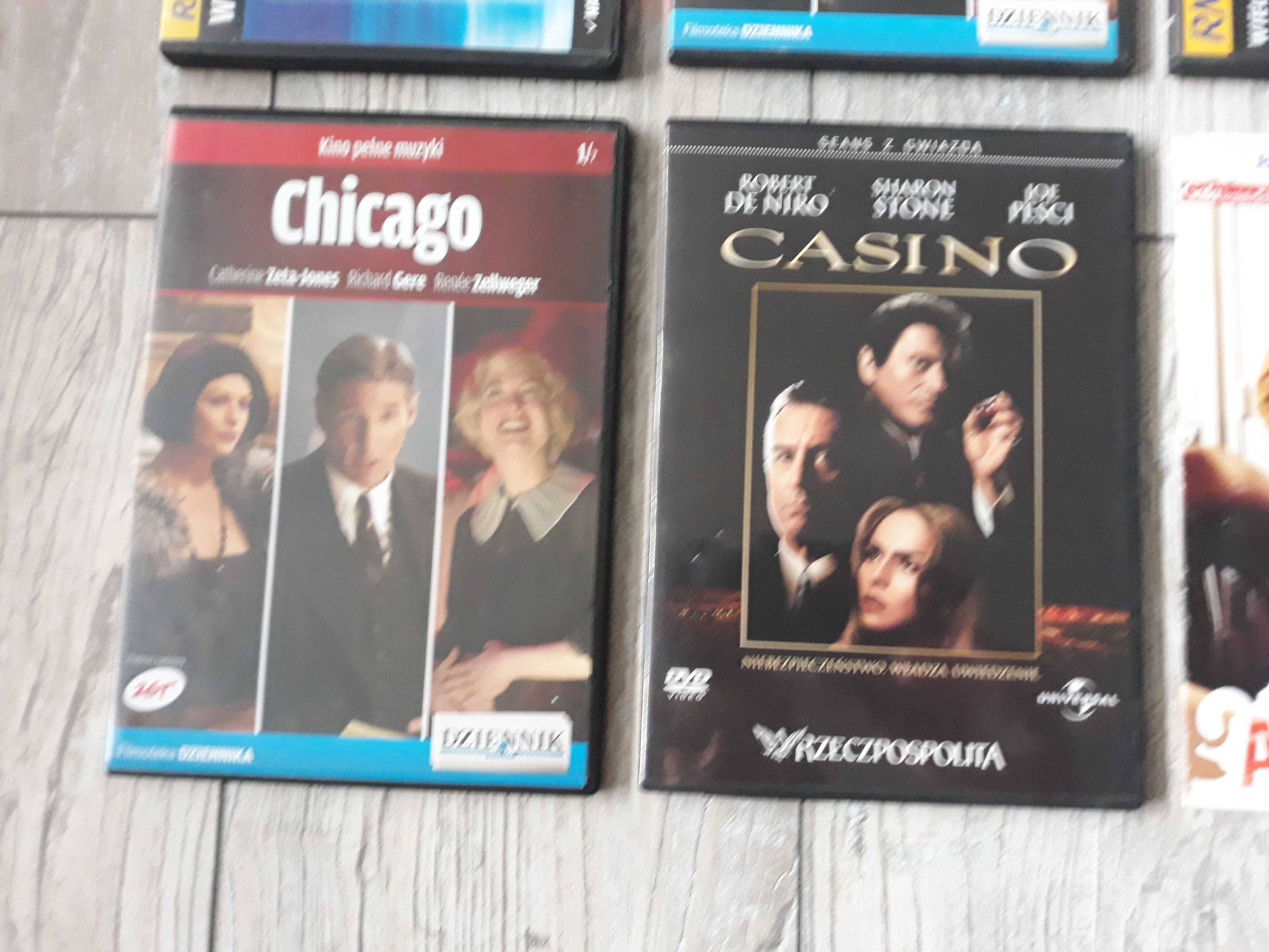 Filmy DVD: Chicago, Casino, Absolwent, Miłość i seks, itp. - 17 szt.