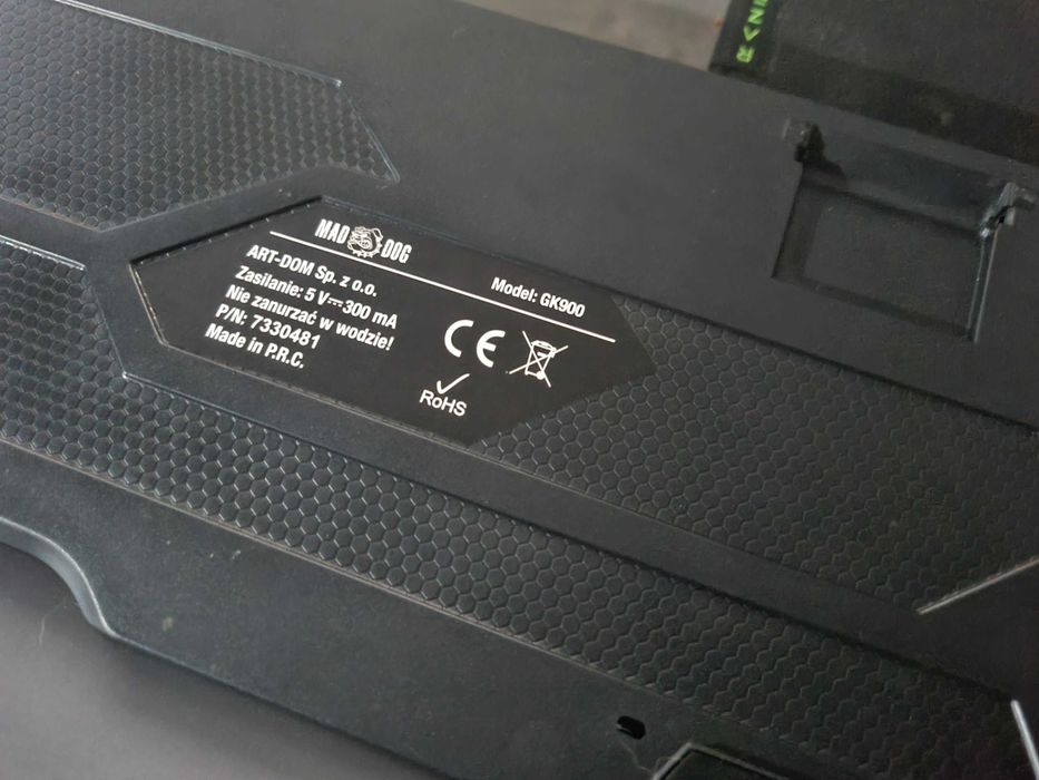 Klawiatura gamingowa MADDOG GK900 - Nowe Keycapy