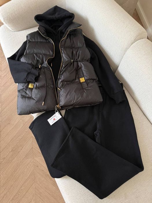 Костюм трійка жіночий , колір чорний, шоколад