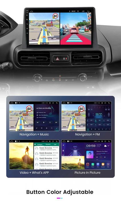 Rádio android Citroen Berlingo Peugeot Partner Opel Combo 2019-25 NOVO