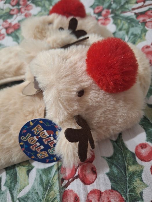 NOWE kapcie reniferki, świąteczne.