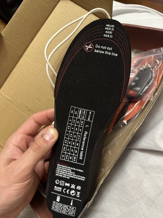 Стельки, вкладиші з підігрівом без кабелів