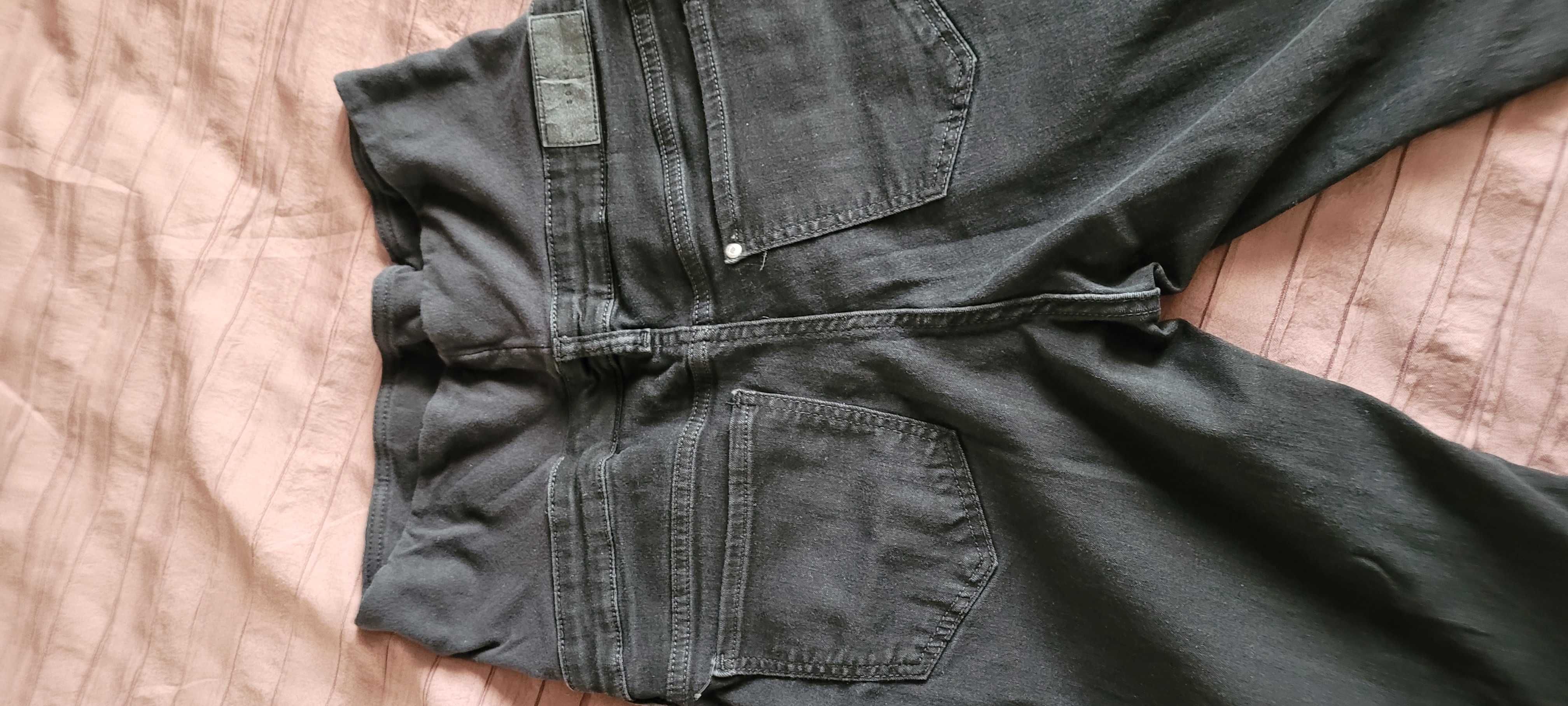 Spodnie ciążowe M czarne jeansy