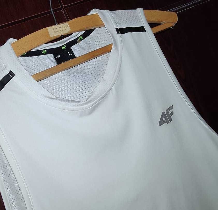 4F Koszulka/podkoszulka sportowa męska biała Stan BDB+ L,XL
