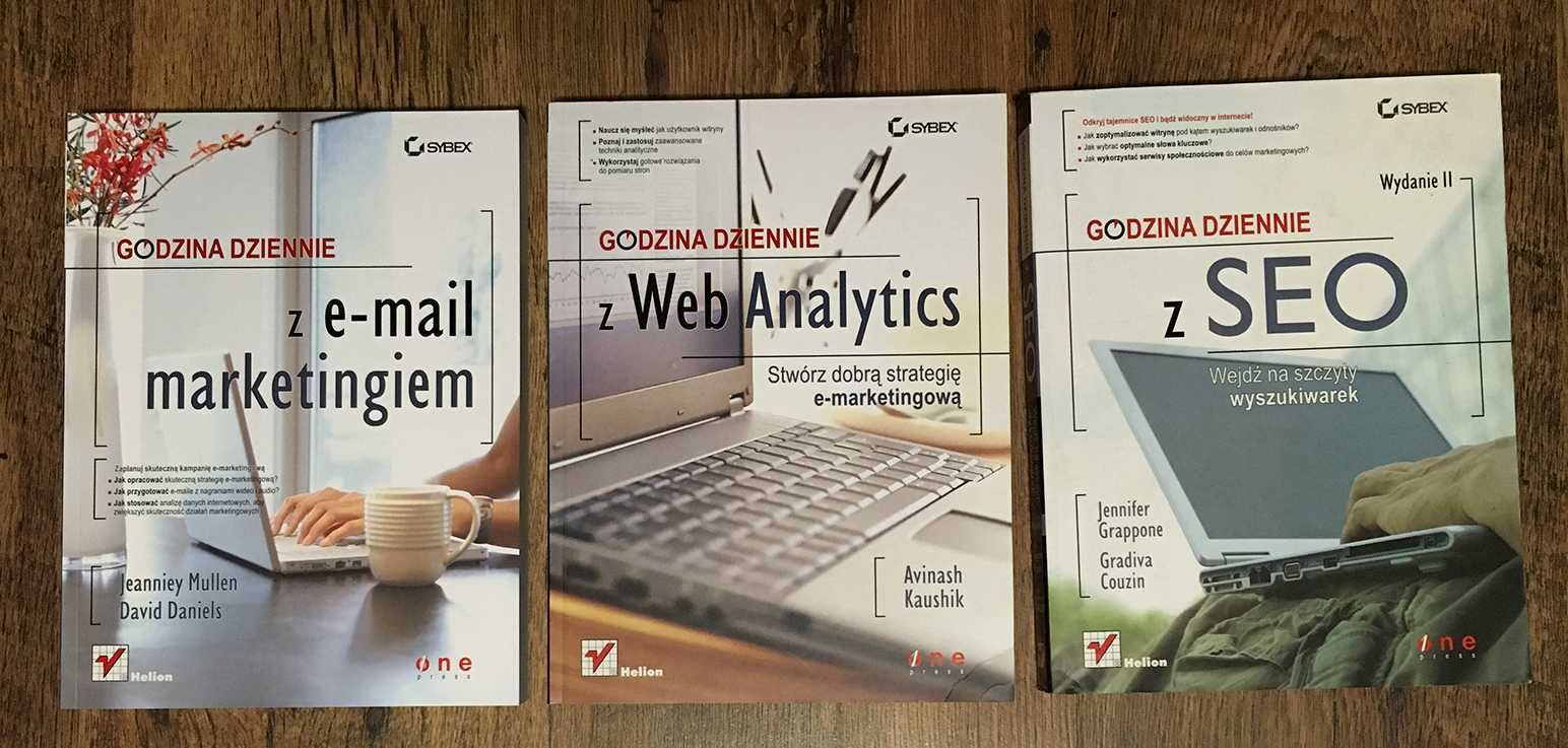 3x "Godzina dziennie" - z e-mail marketingiem, z Web Analytics, z SEO