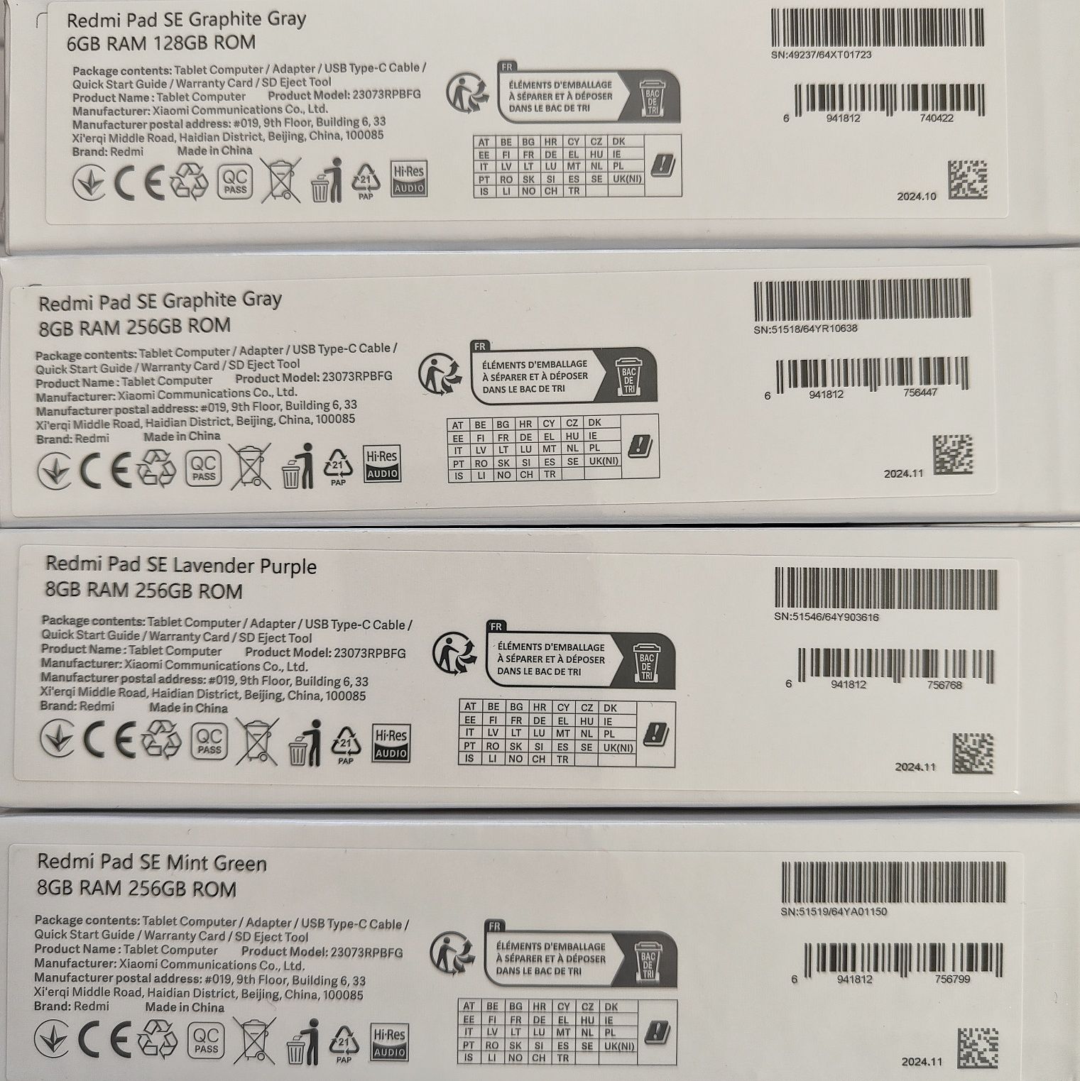 Нові планшети Xiaomi Redmi Pad SE 6+128 8+256 Wi-fi