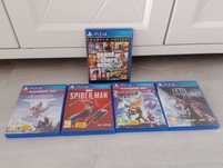 Pakiet gier PS4 PlayStation GTA V Spiderman i inne