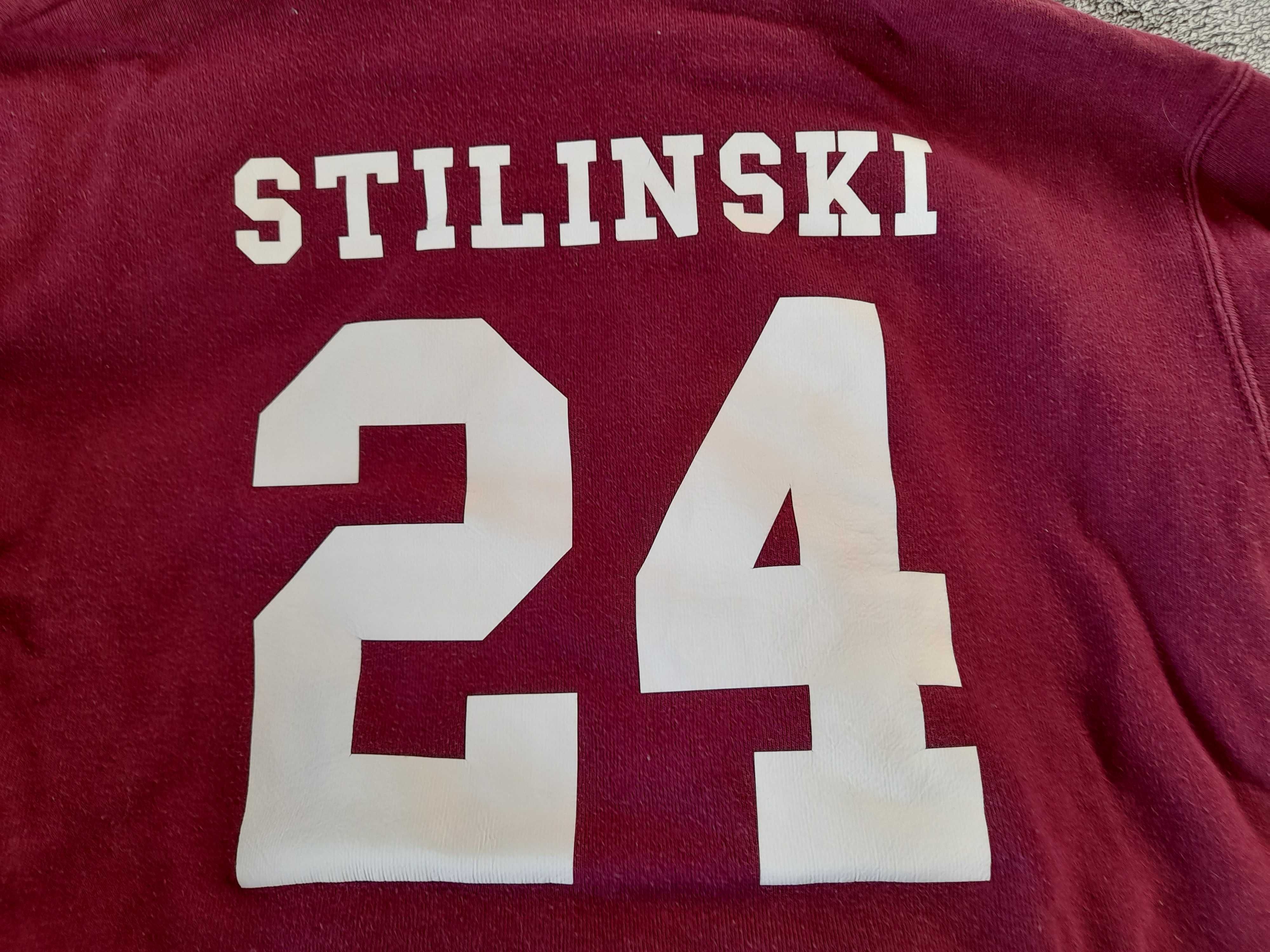 Bluza bordowa z kapturem i kieszeniami STILINSKI 24, rozmiar M