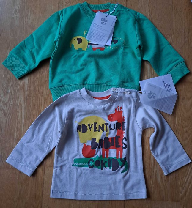 T-Shirt + Sweatshirt - 0-1 mês - Cokidy - Novos!