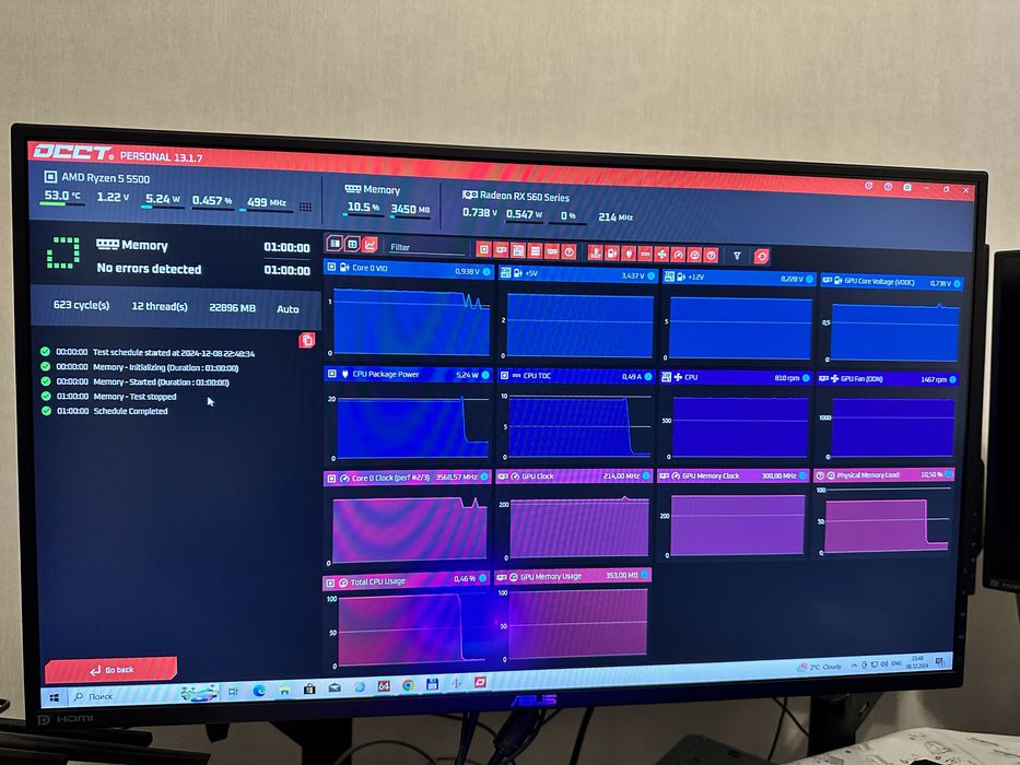 Материнська плата b450 ryzen 5500 32Gb