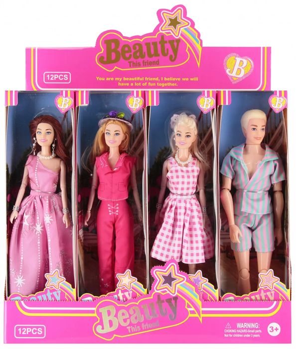 Lalka 29cm Akc 10x34x6 Mc Disp 12/72/144. Mega Creative