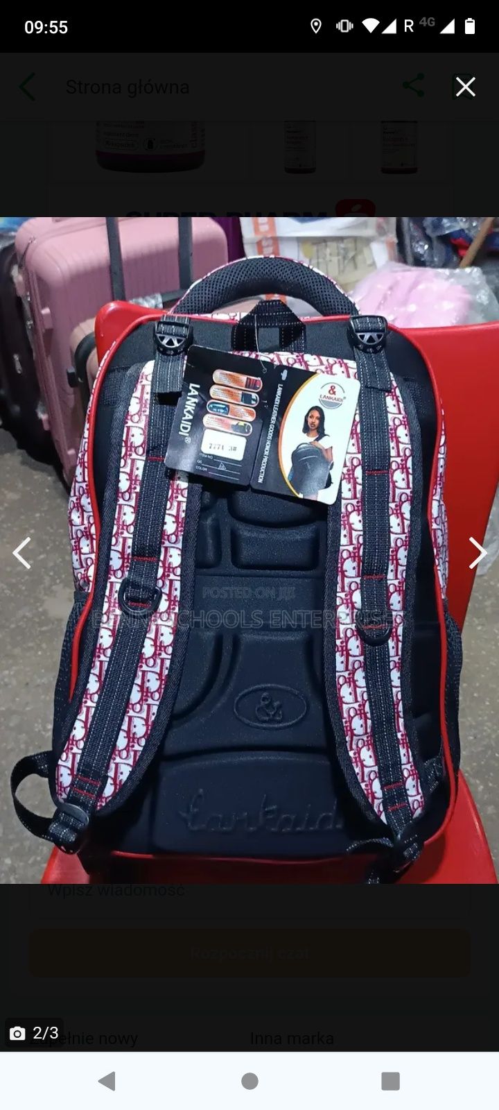 Plecak skórzany  Dior Lankaidin i torba na laptopa