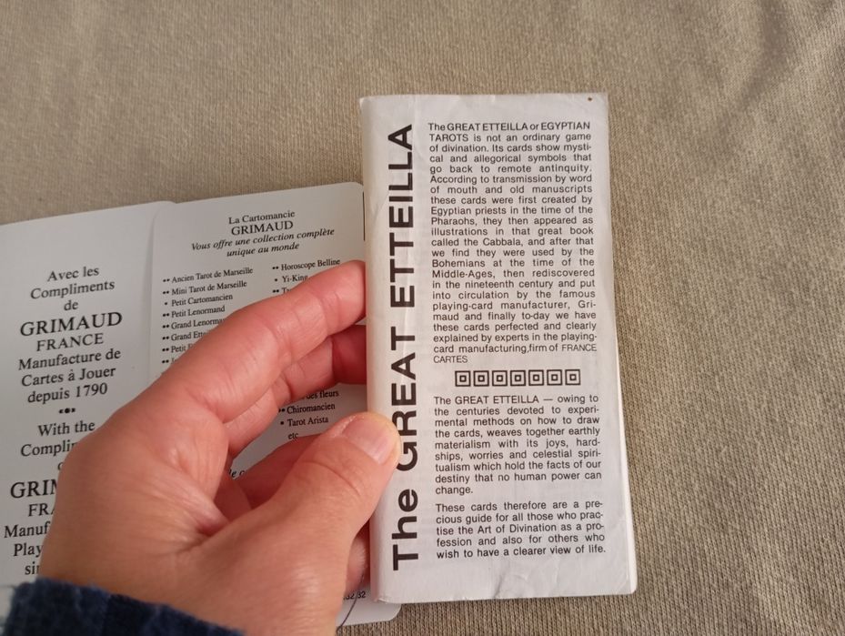 Tarot Grand Etteilla da Grimaud