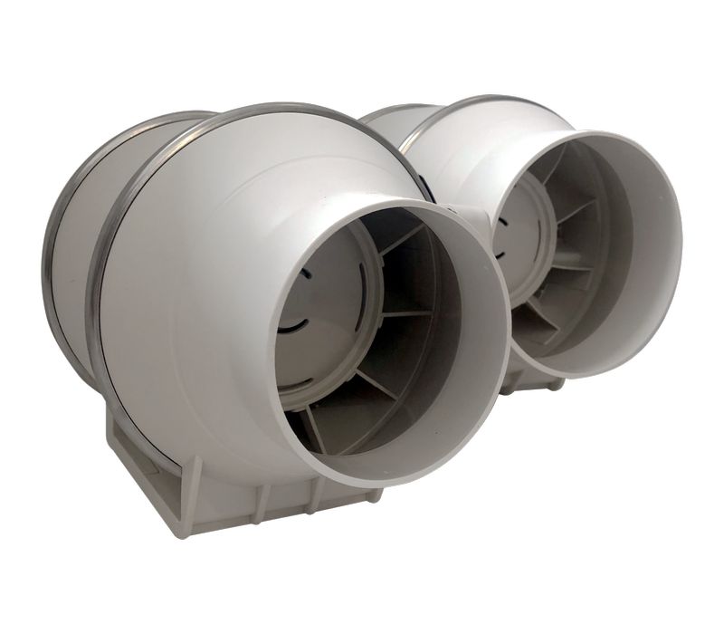 Wentylator kanałowy liniowy plastikowy 100 mm  cichy i wydajny