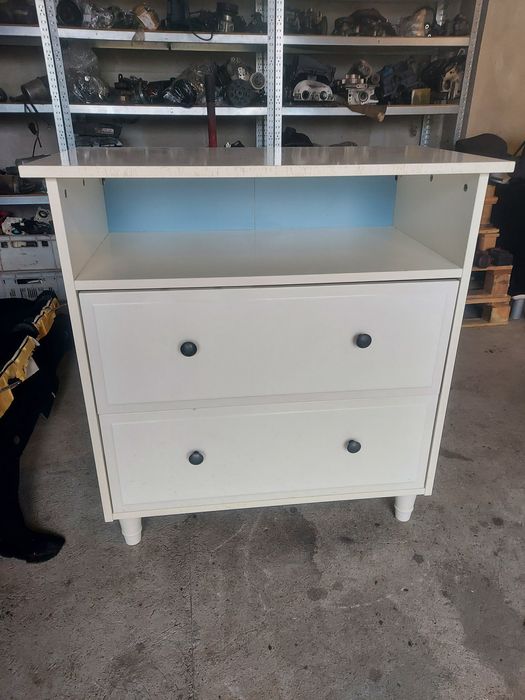 Komoda Ikea Hemnes biała 2 szuflady + półka
