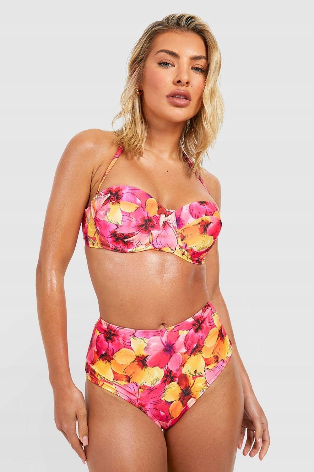 Dół Od Stroju Kąpielowego Bikini W Kwiaty Figi Boohoo L 40