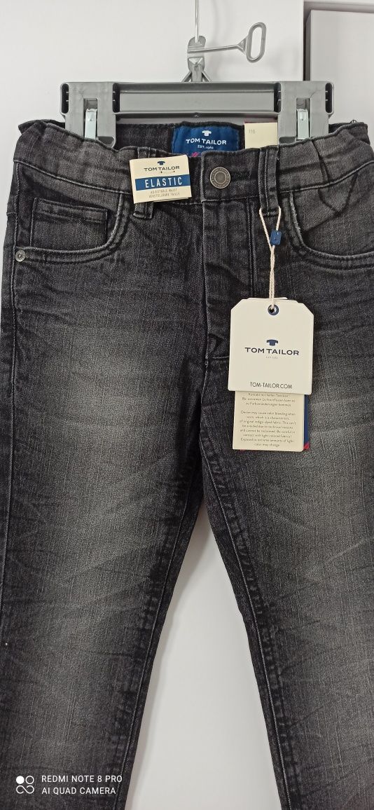 Tom Tailor 116 , jeansy wygodne elastyczne nowe