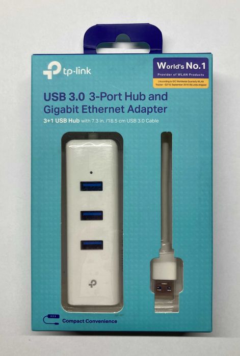 Мережевий Gigabit Ethernet адаптер і 3-порт. USB 3.0 хаб TP-LINK EU330