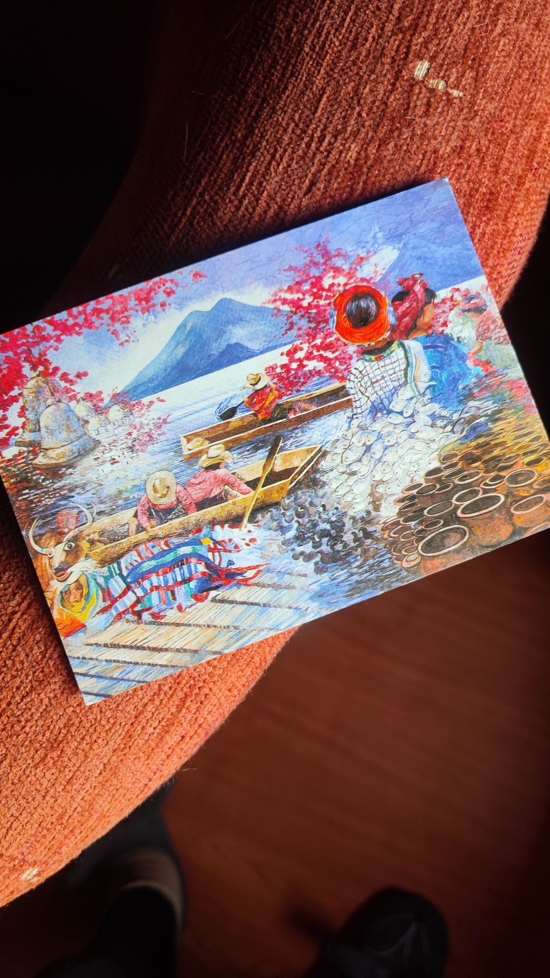 Pocztówka kartka pocztowa wulkan Atitlann