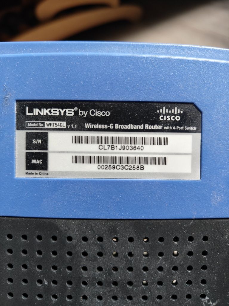 Router wifi linksys wrt54gl