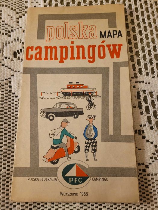 Polska mapa campingów z 1968r.