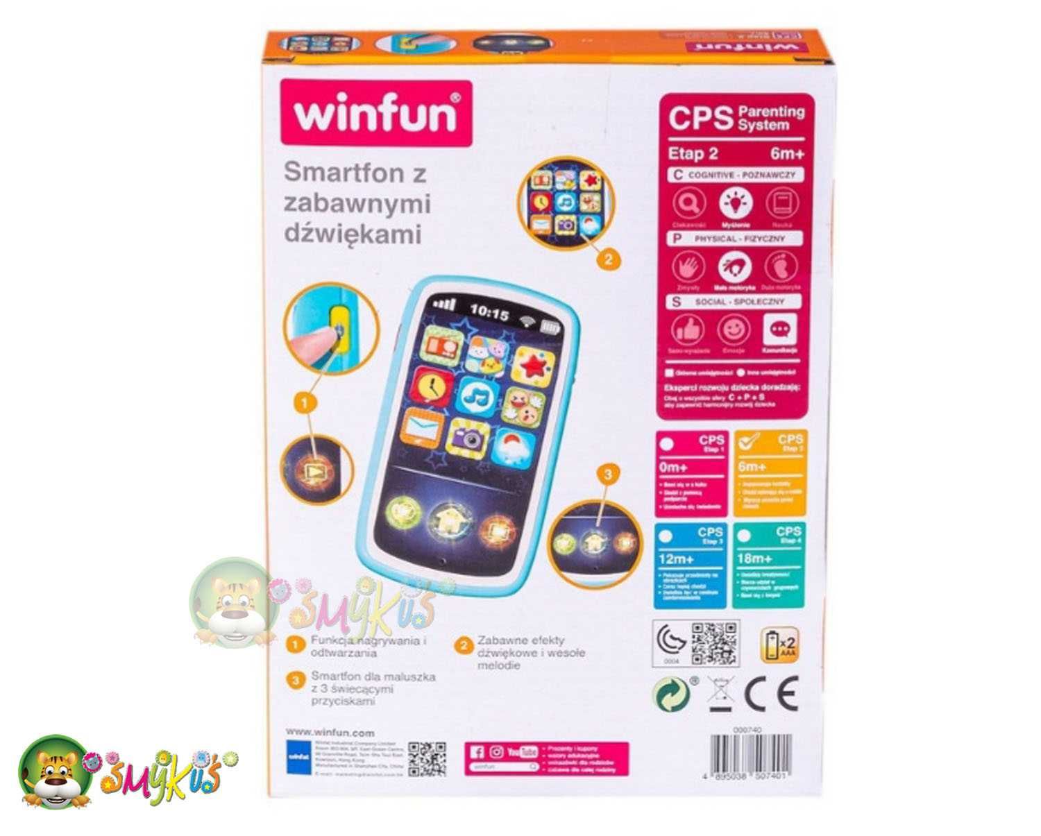 winfun smartfon dla dzieci z zabawnymi dźwiękami od 6 miesiąca życia