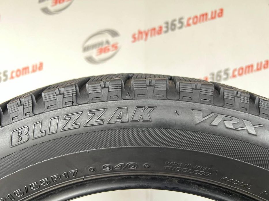 215/55 r17 bridgestone blizzak vrx 6mm шини бу зима