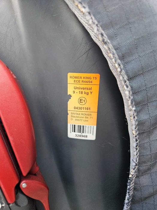 Fotelik samochodowy Römer King TS 9-18kg