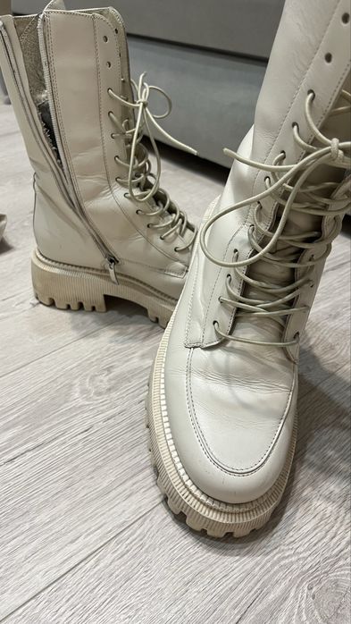 Чоботи кожані на хутрі