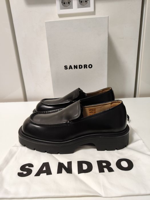 Sandro Paris лофери із натуральної гладкої шкіри