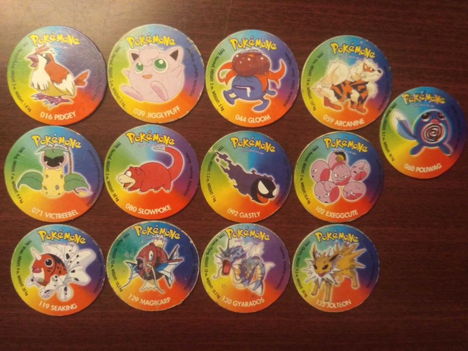 ностальгія з 90-х: рідкісні фішки (кепси) покемон та інші