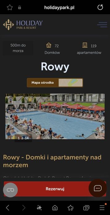 Holiday Park & Resort Rowy odsprzedam pobyt