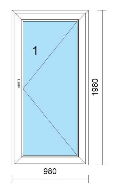 Drzwi PCV Gabit  98x198 cm