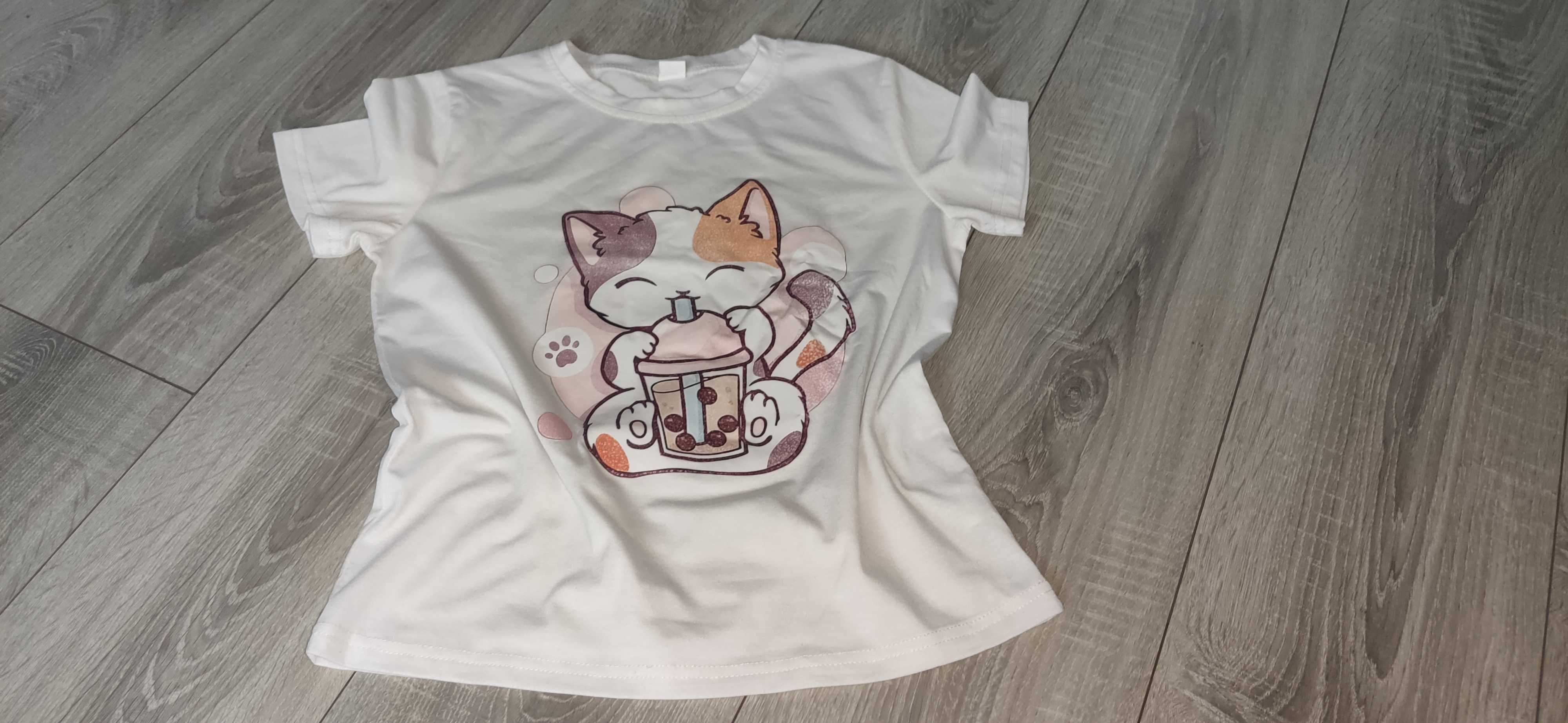 Koszulka dziewczęca T-shirt z nadrukiem
