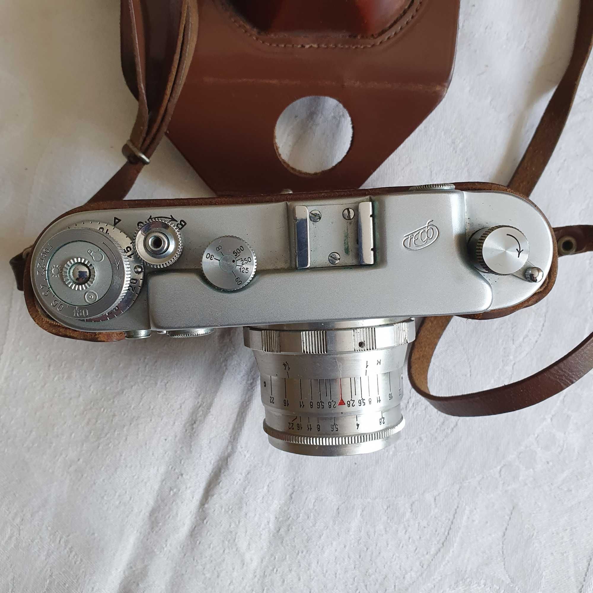 Wspaniały zabytkowy aparat fotograficzny FED 2 radz. kopia niem Leicka