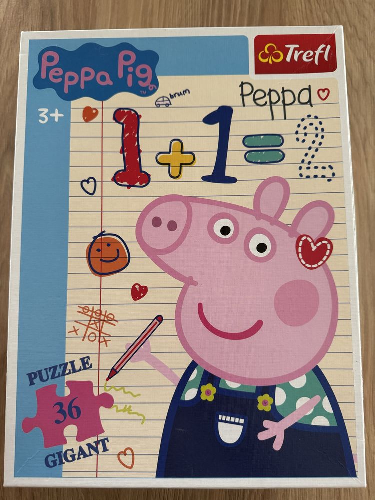 Swinka peppa - zestaw gra i puzzle 2 x