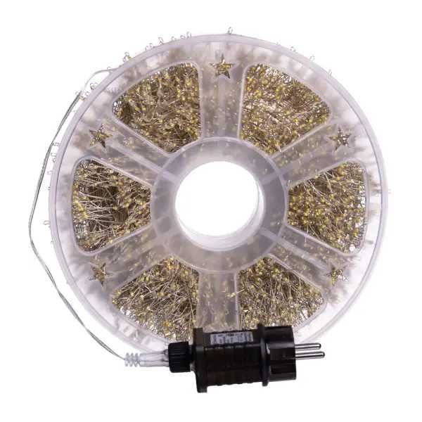 Гірлянда-нитка Роса Хвойна лапа 1500 LED 50 метрів біла нитка, синій