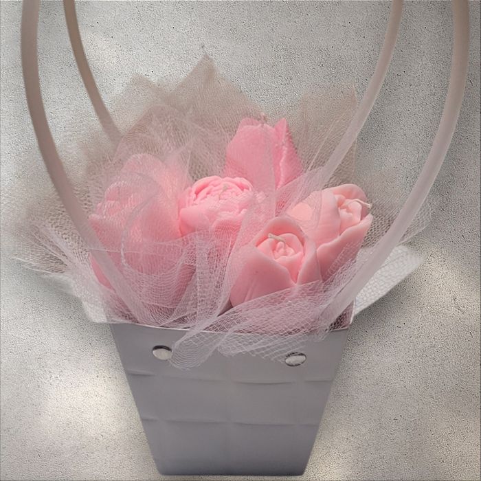 Flowerbox że świeczkami sojowymi