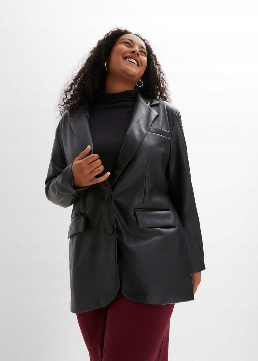 B.P.C marynarka oversize z eko skóry ^42